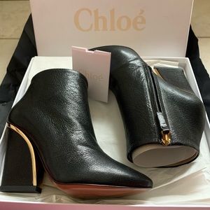 Chloe Metal Trimmed Ankle Boots